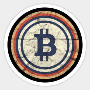 Vintage Bitcoin' Cool Cryptocurrency Bitcoin Sticker